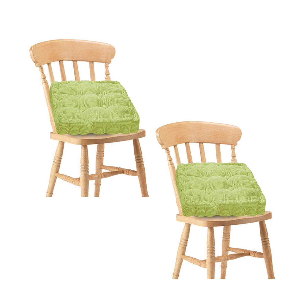 NNEAGS 2X Green Square Cushion Soft Leaning Plush Backrest Throw Seat Pillow Home Office Sofa Decor-0