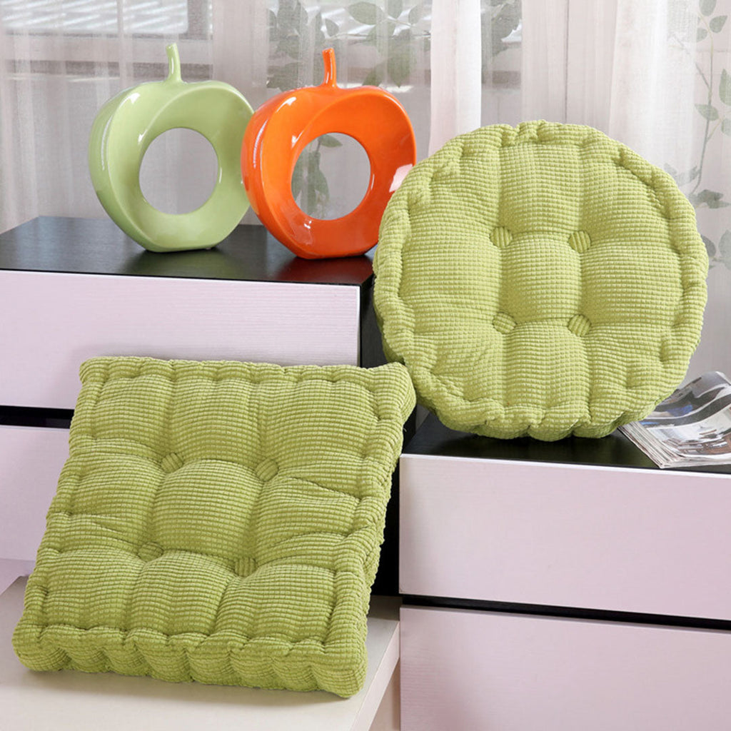 NNEAGS Green Square Cushion Soft Leaning Plush Backrest Throw Seat Pillow Home Office Sofa Decor-1