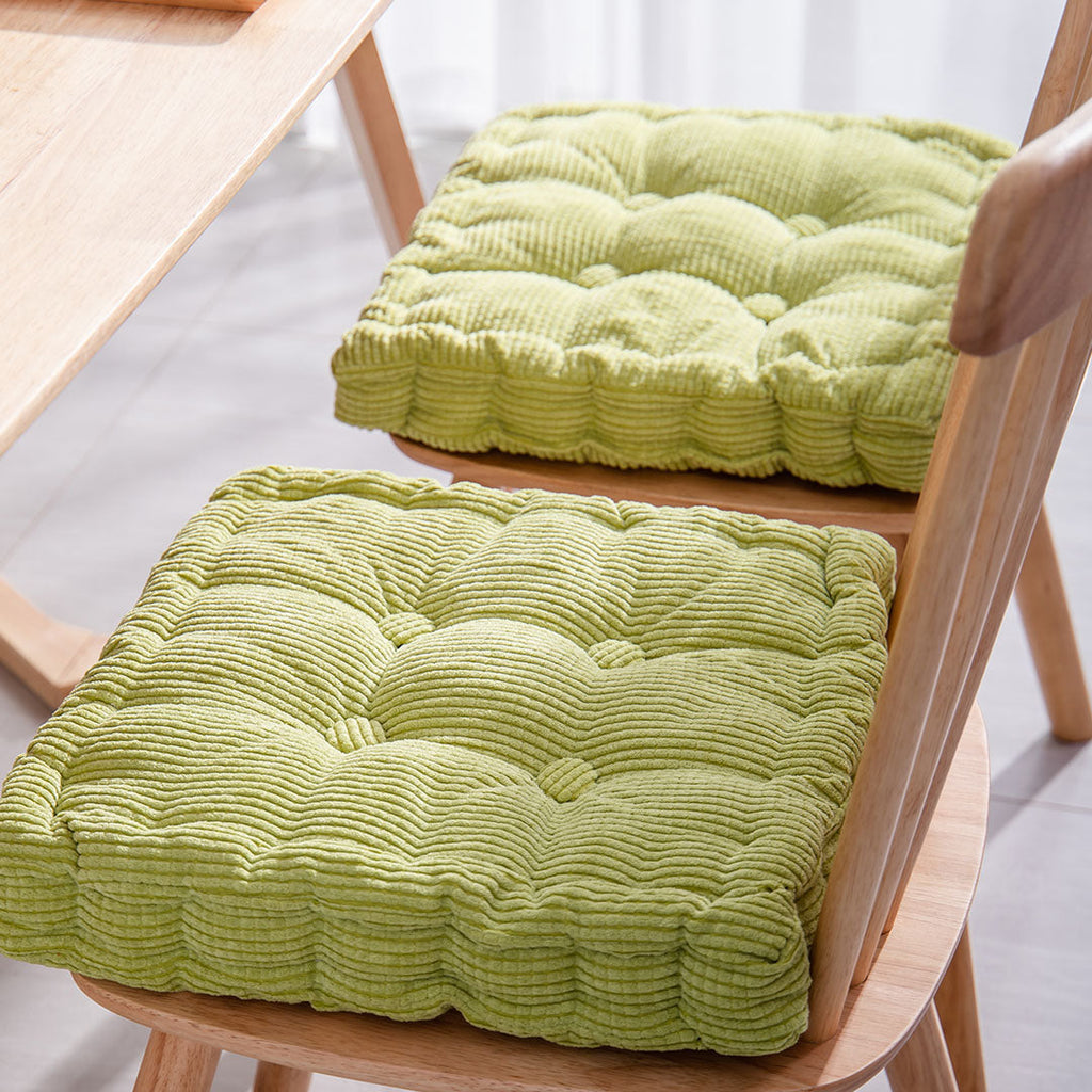 NNEAGS 4X Green Square Cushion Soft Leaning Plush Backrest Throw Seat Pillow Home Office Sofa Decor-4