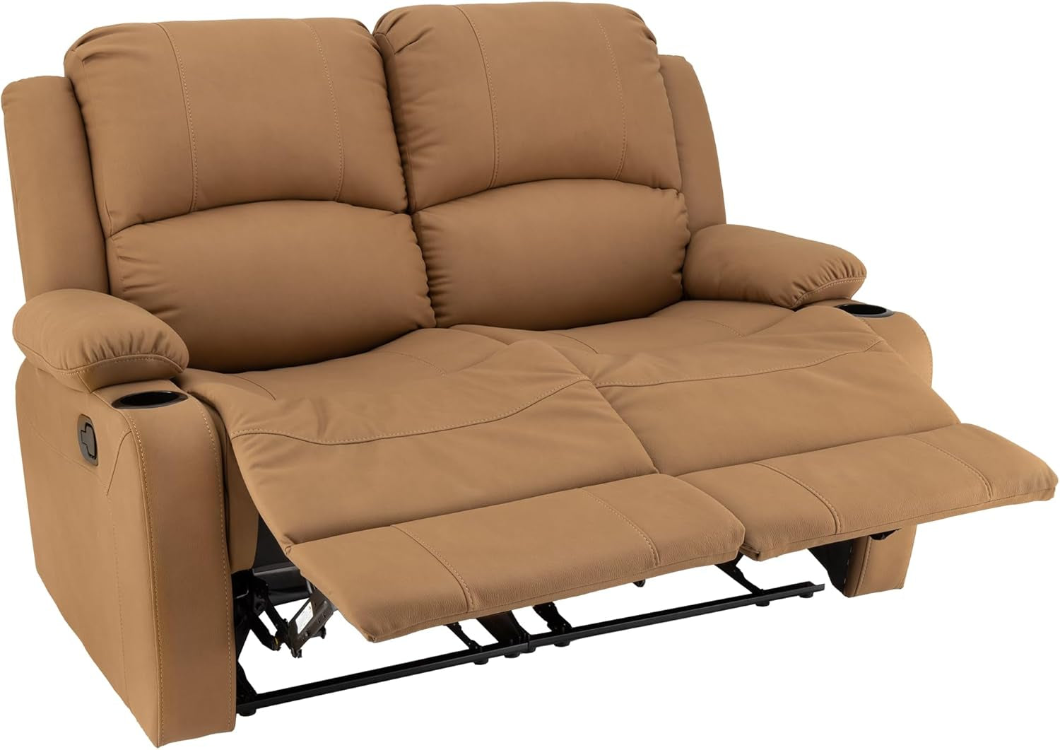 58 Inch Wall Hugger RV Theater Recliner Sofa Sand Double