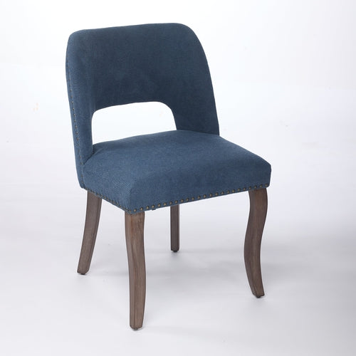 Wooden Dining Chairs Set of 2, Modern Fabric Upholstered Dining Room