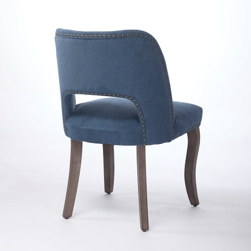 Wooden Dining Chairs Set of 2, Modern Fabric Upholstered Dining Room