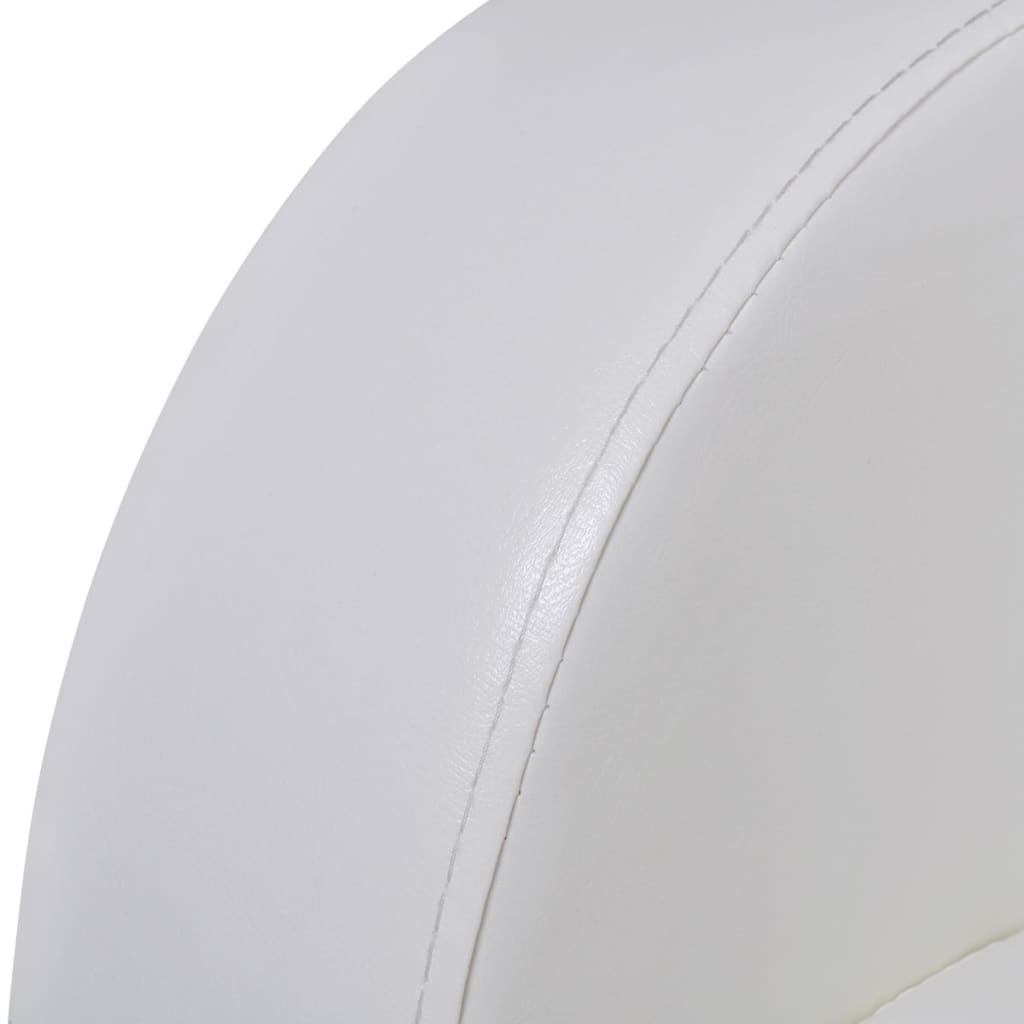 vidaXL 3-Seater Home Theater Recliner Sofa White Faux Leather