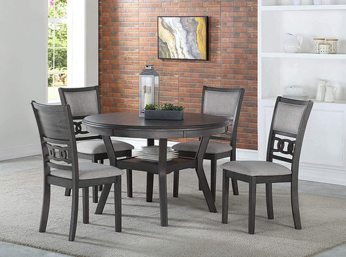 Gray Round Dining Table And Chairs 5 Piece Dining Room Set