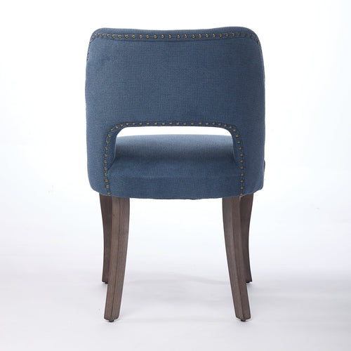 Wooden Dining Chairs Set of 2, Modern Fabric Upholstered Dining Room